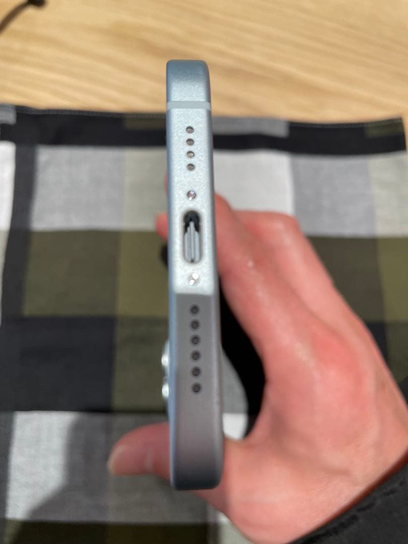 iphone15plus 128g ブルー SIMフリー バッテリー容量90%