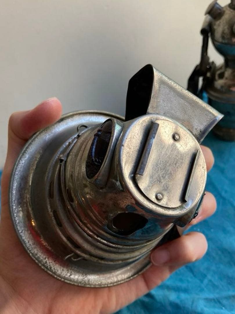 古道具　戦前　カーバイトランプ　アセチレンランプ　自転車用