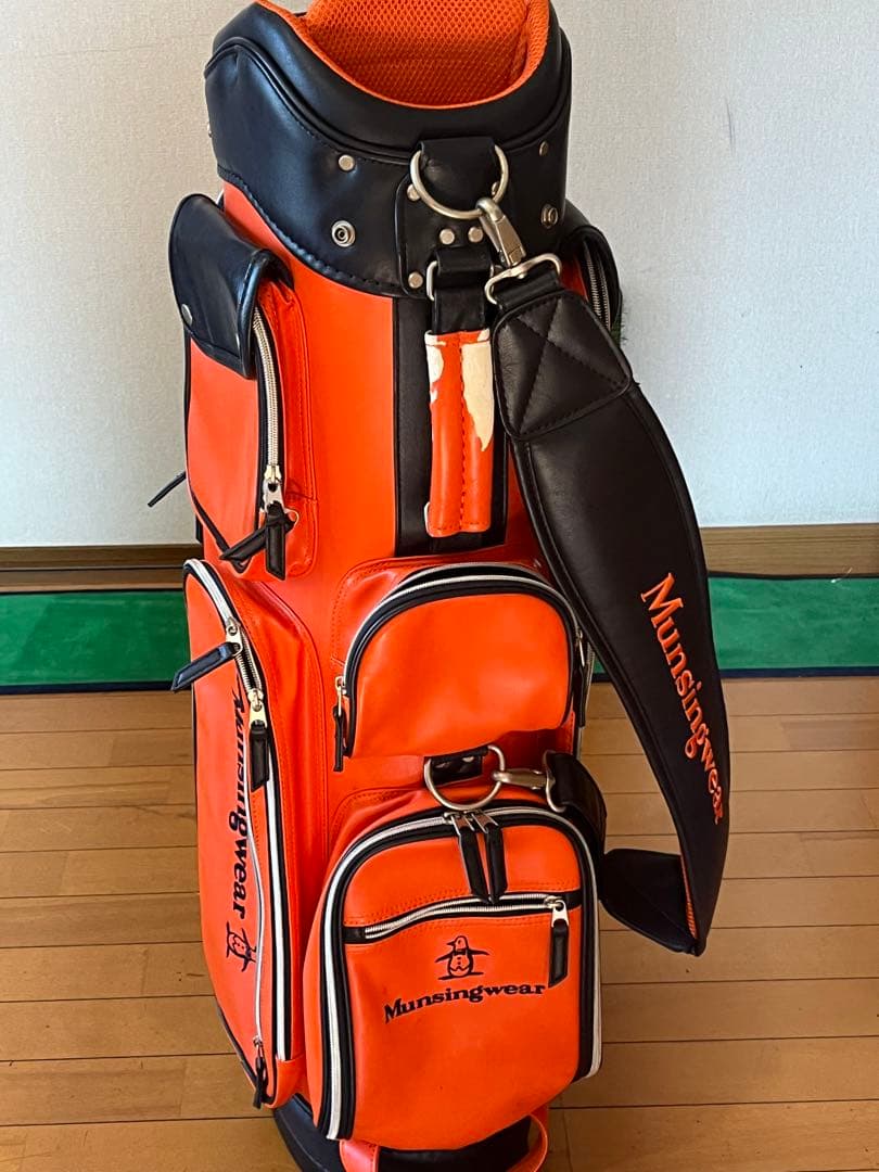 熊*ん様 Munsingwear オレンジ キャディバッグ