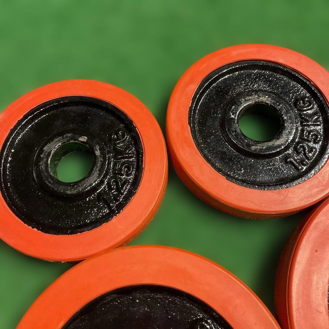 ラバー付きダンベルプレート2,5kg✖︎8枚　1.25kg✖︎4枚　28mm径