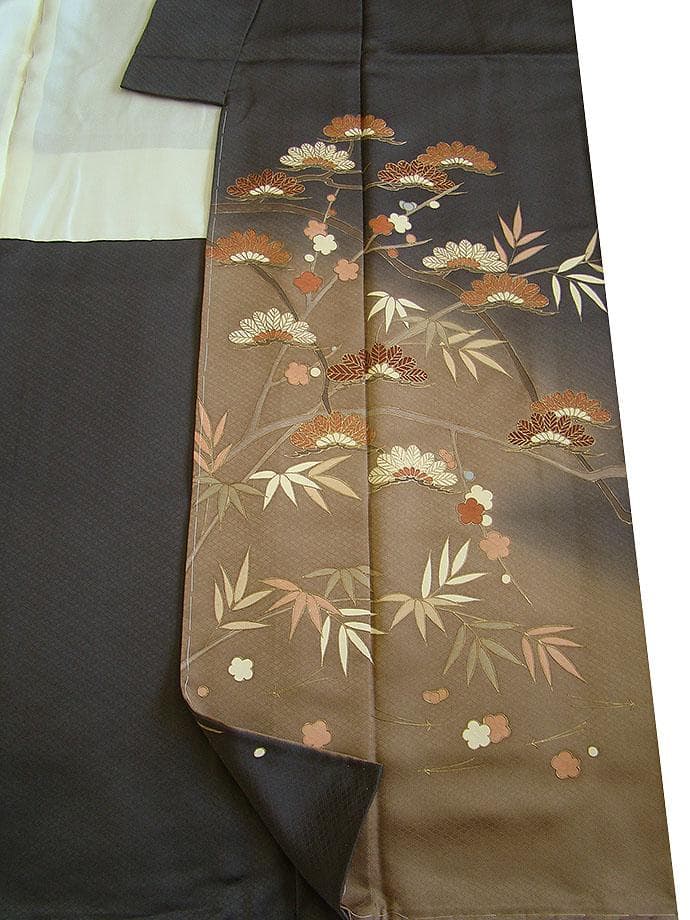 美品 S寸 紋意匠地 金彩加工染 附下げ・訪問着（正絹）未使用＜HH2278＞