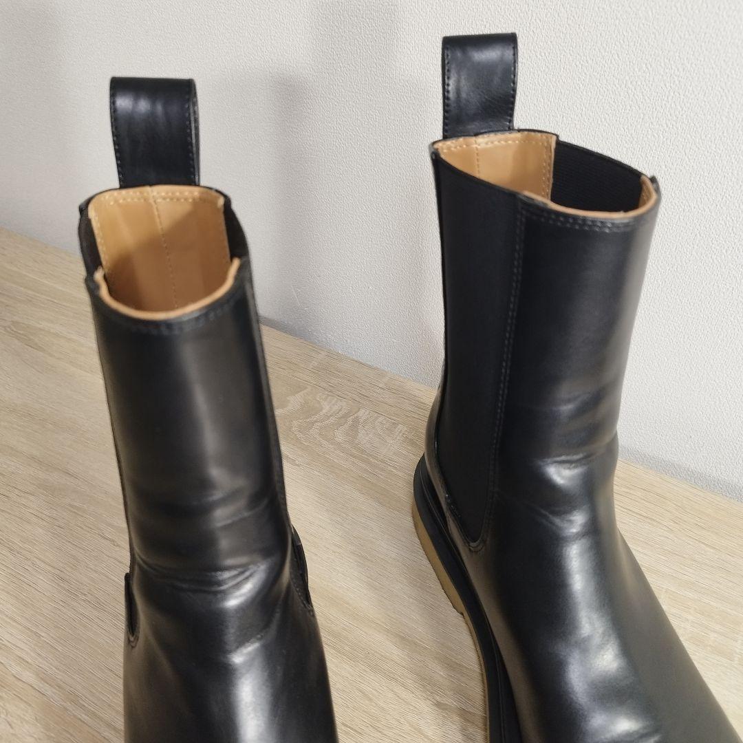 美品 TODAYFUL 厚底サイドゴアブーツ ブラック レザー 24.5cm