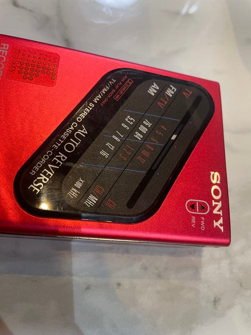 SONY ウォークマン WM-F203 赤 レッド カセットプレーヤー ジャンク