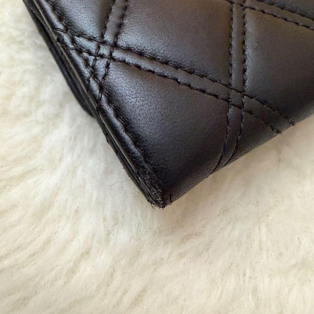 シャネル　マトラッセ　カードケース　名刺入れ　黒　ブラック　ミニ財布　20番台