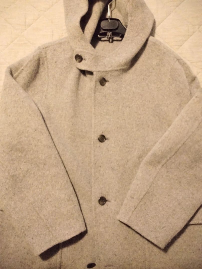 MUJI Labo 紳士 カシミヤ混ダッフルコート ライトグレー XL