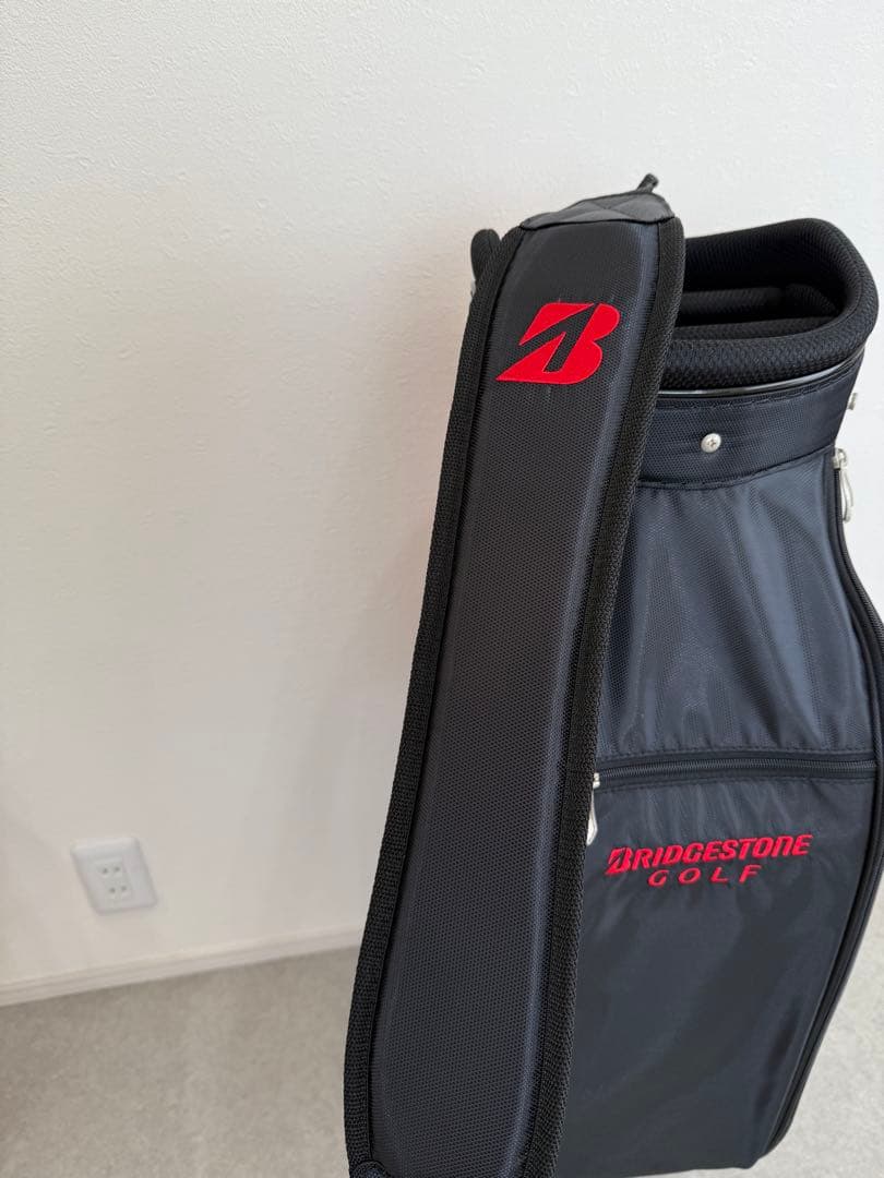 BRIDGESTONE キャディバッグ ブラック/レッド ゴルフバッグ