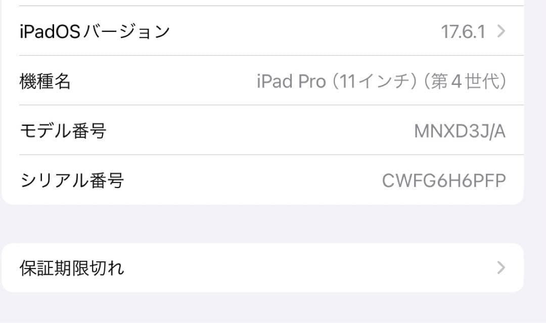 Apple iPad Pro 11インチ　第4世代　スペースグレー