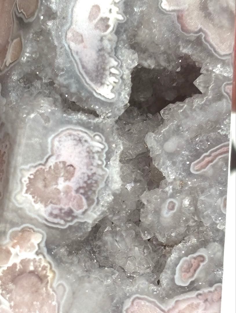 《レアカラー♡》チェリーブロッサムフラワーアゲート　タワー　ポイント　六角柱