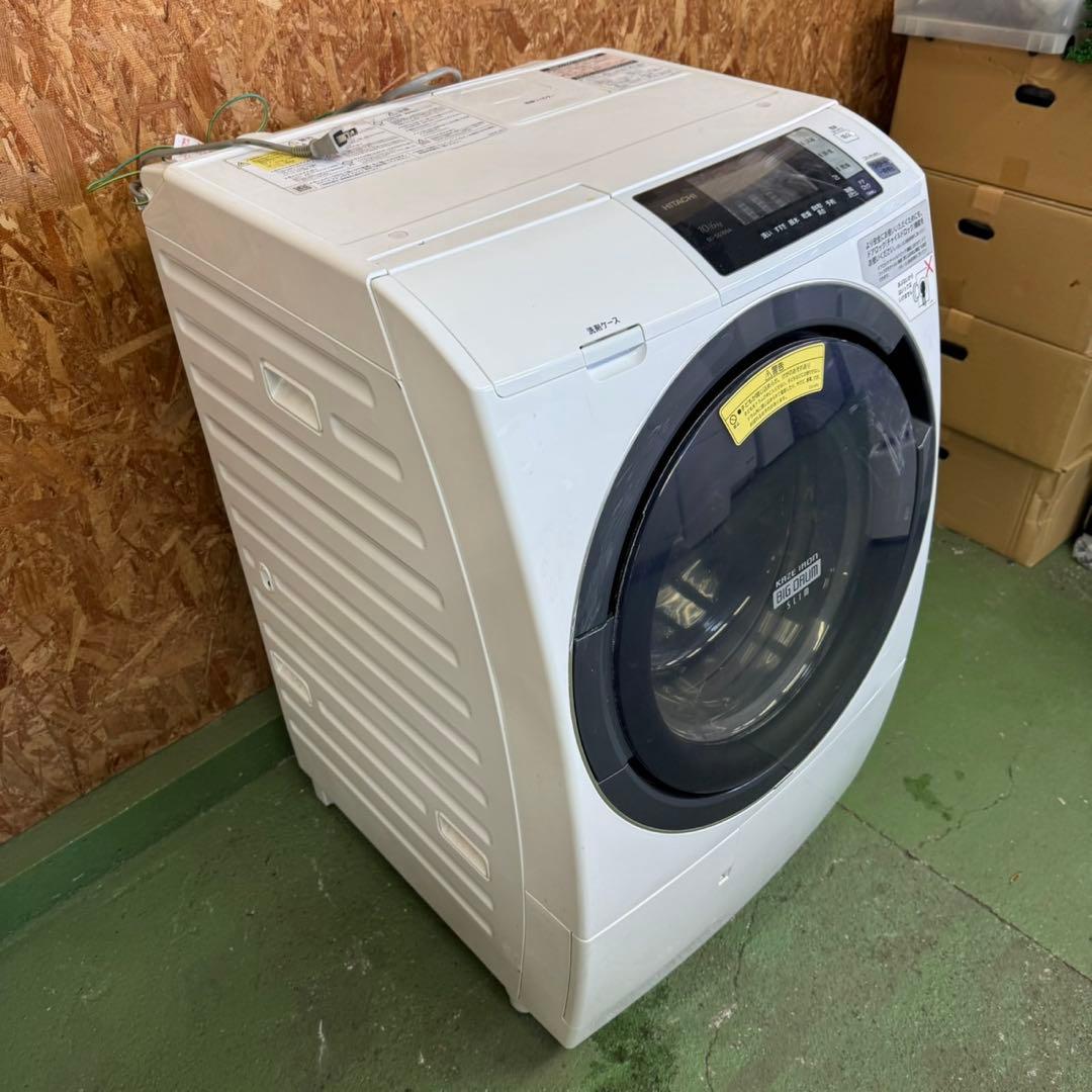 296 送料設置無料　日立　ドラム式洗濯機　10㌔　乾燥機能付き