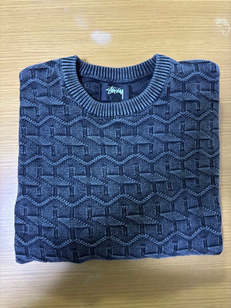 トップス STUSSY 22AW STRAND SWEATER BLACK