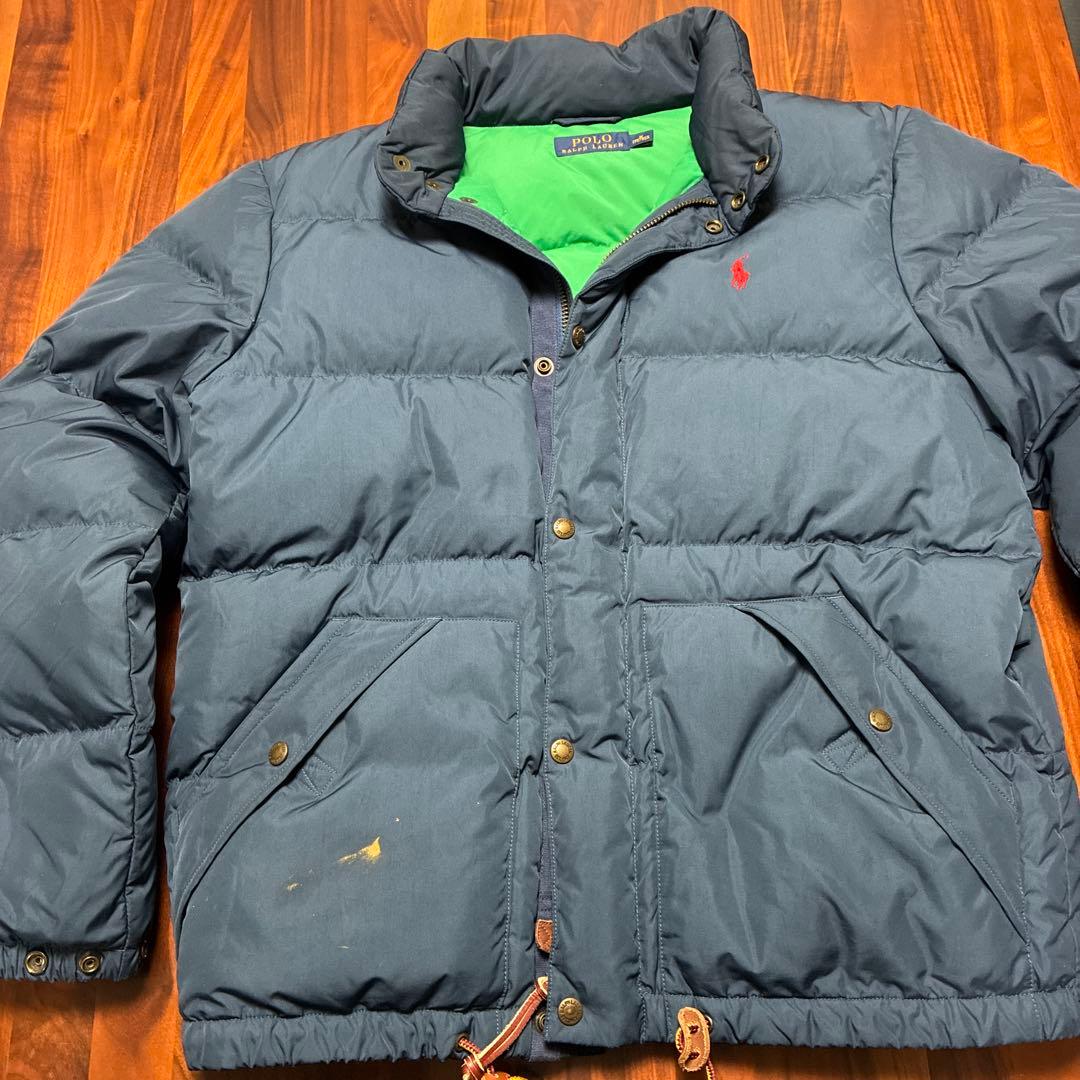 Polo Ralph Lauren ダウンジャケット ネイビー 刺繍ロゴ