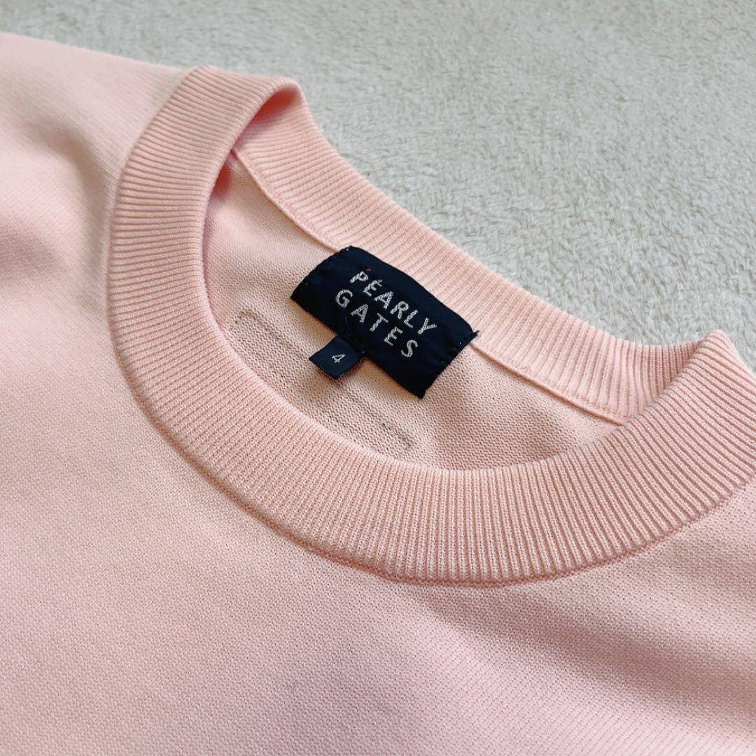 極美品　パーリーゲイツ　千鳥　グレンチェック　ピンク　ブラック　ニット