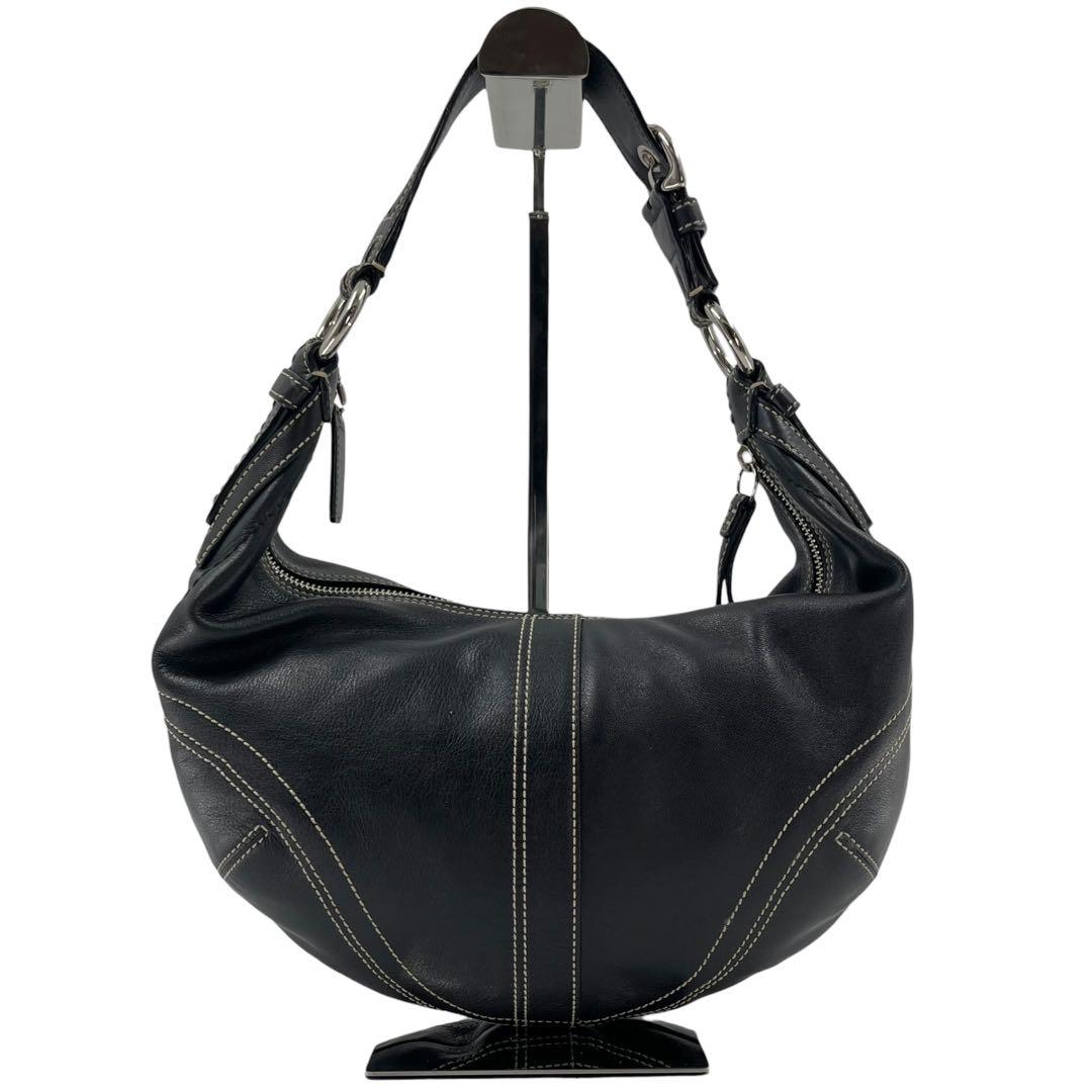 バッグ old coach shoulder bag hobo black y2k