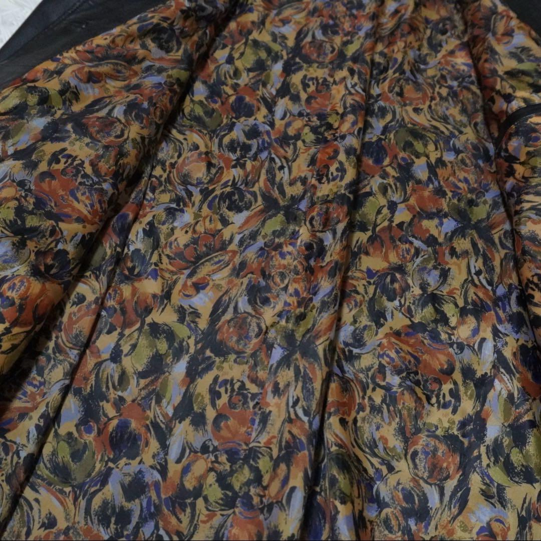 美品 ピエールバルマン ラムレザーロングコート 羊革 本革 派手裏地 黒