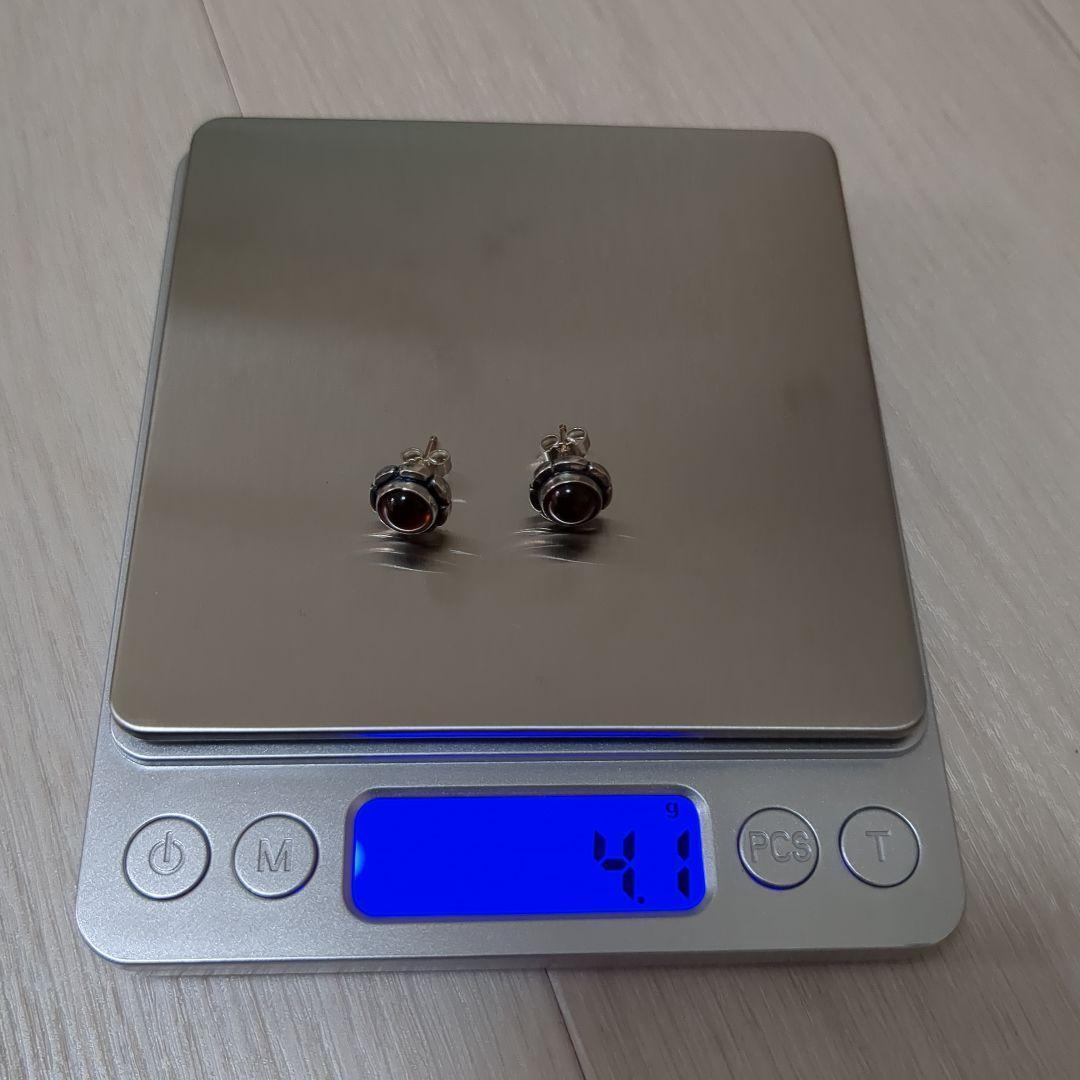  　ピアス　2001イヤーピアス　琥珀アンバー