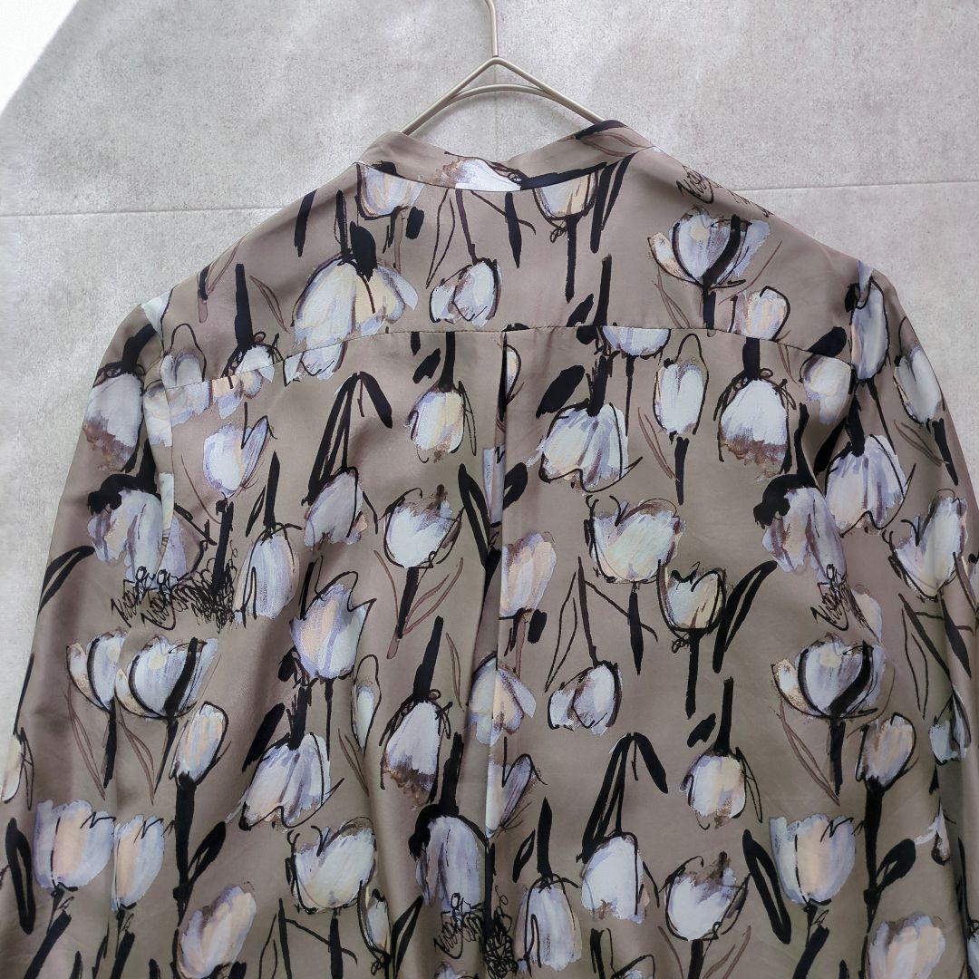 美品✨ トゥモローランドコレクション シルク100% ブラウス ボウタイ 花柄