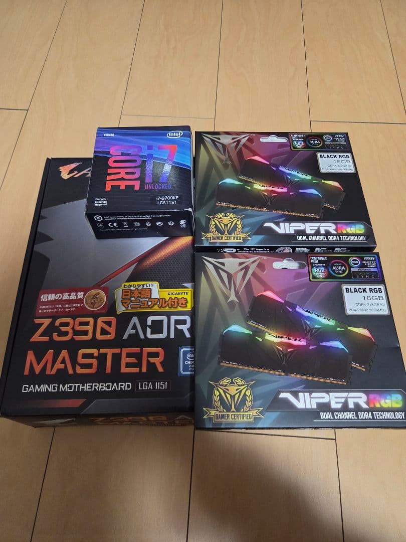 CPU Z390 AORUS MASTER + i7-9700KF + 32GB RAM