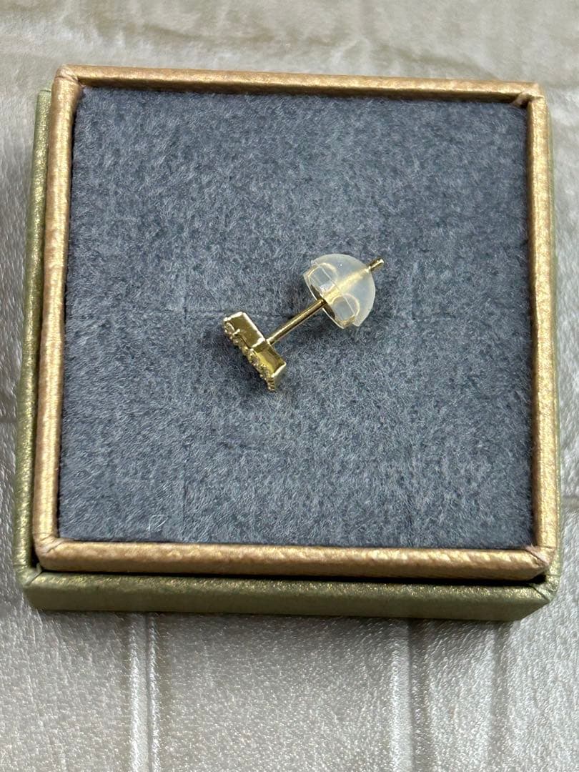 【RAPA】K18リボンタイ　ダイヤモンドピアス/片耳