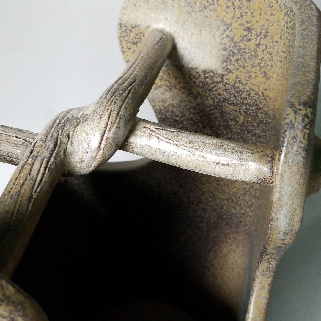 信楽焼傘立て  ひし形手付き 高さ４５cm