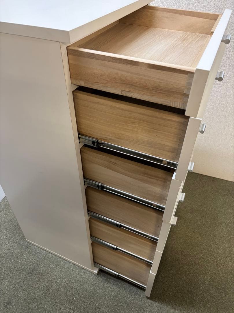 6段チェスト　ホワイト色