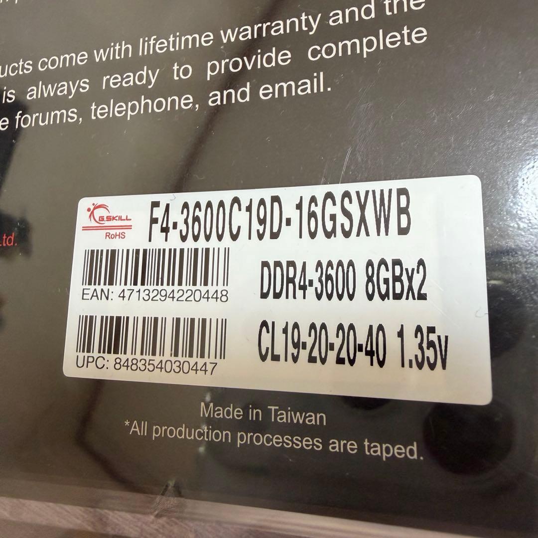 s*1様 G.SKILL SNIPER X DDR4-3600 16GB (2x