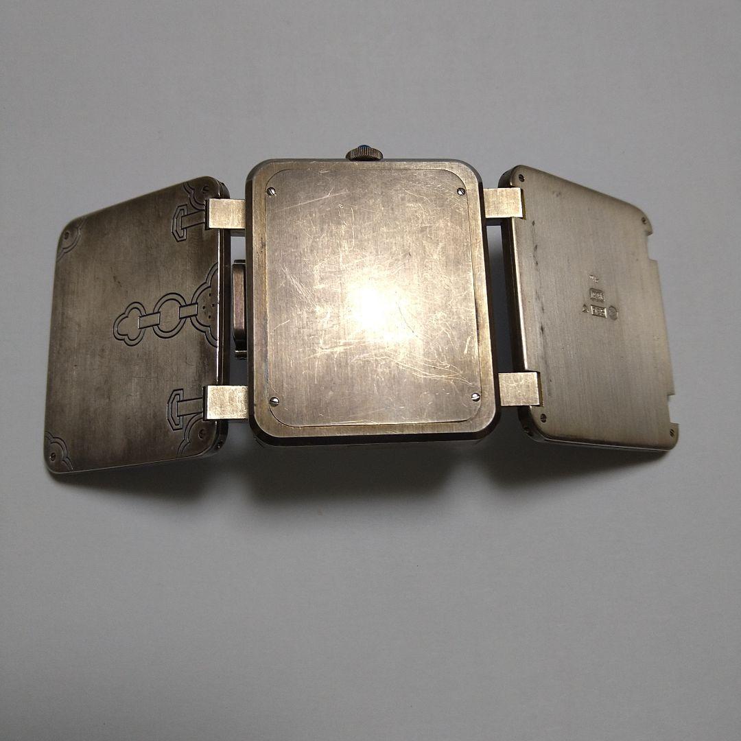 V*Y様 銀製旅行用写真立て付き時計