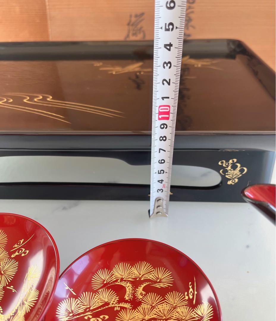 漆器セット 金箔装飾 木箱付き　輪島塗　お屠蘇セット　お正月