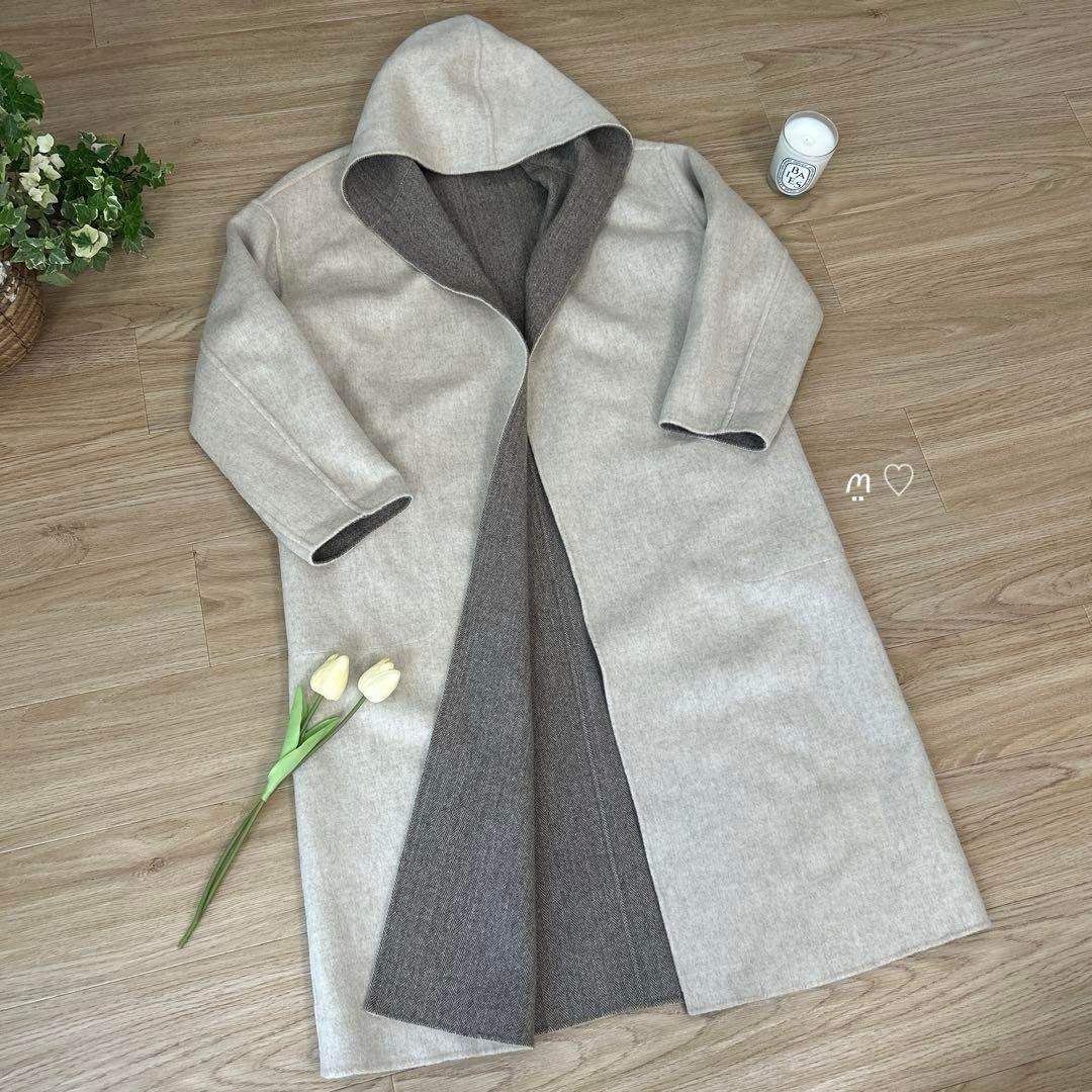 GALERIE VIE ギャルリーヴィー　ウールダブルフェイスフーデッドコート