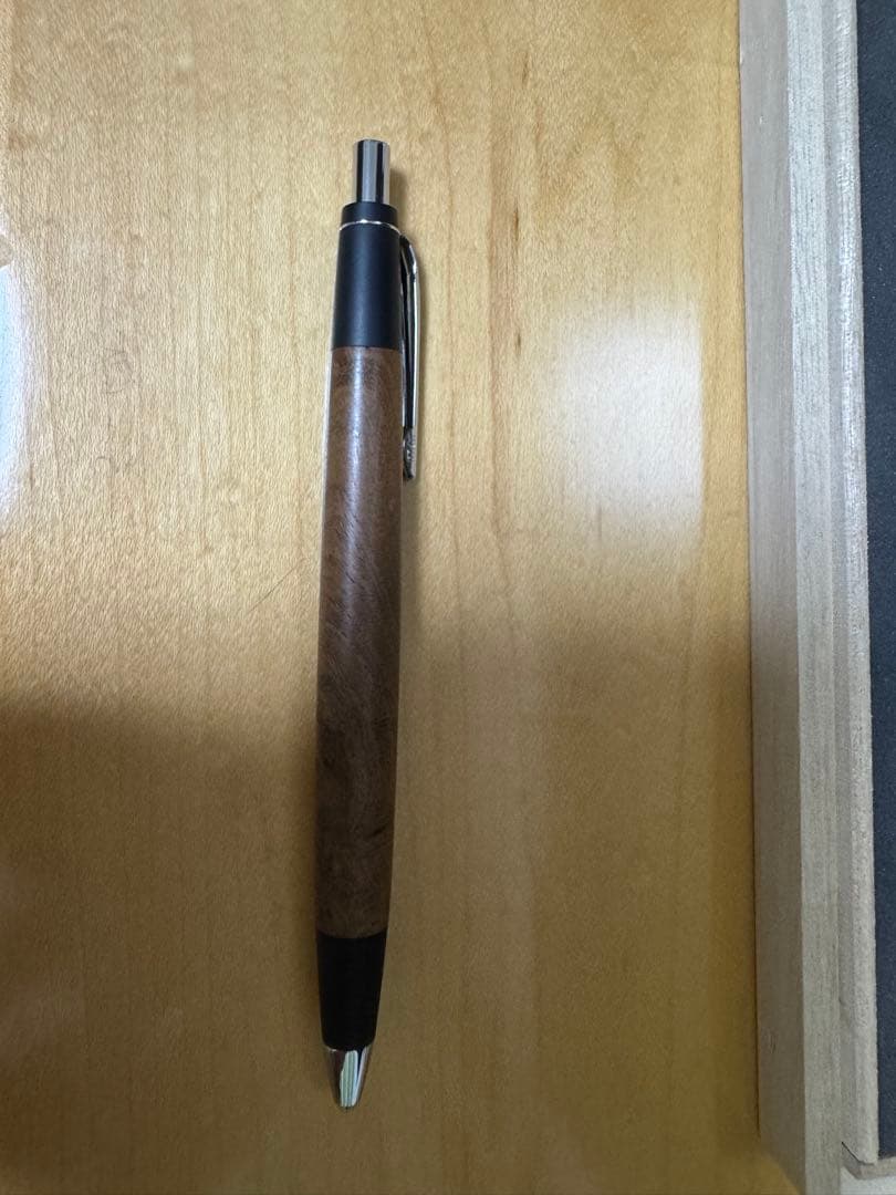 野原工芸　特上チーク瘤　シルバー金具 シャーペン