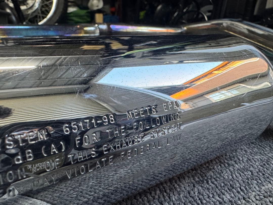 ハーレー　スポーツスター　XLH883 マフラー　加工ステー付き