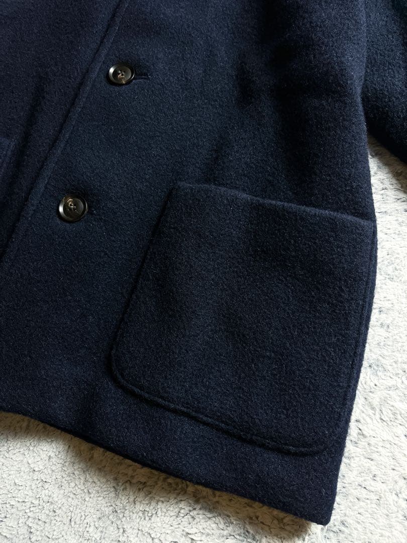 【DANTON】ダントン モッサウール ノーカラージャケット ネイビー 40