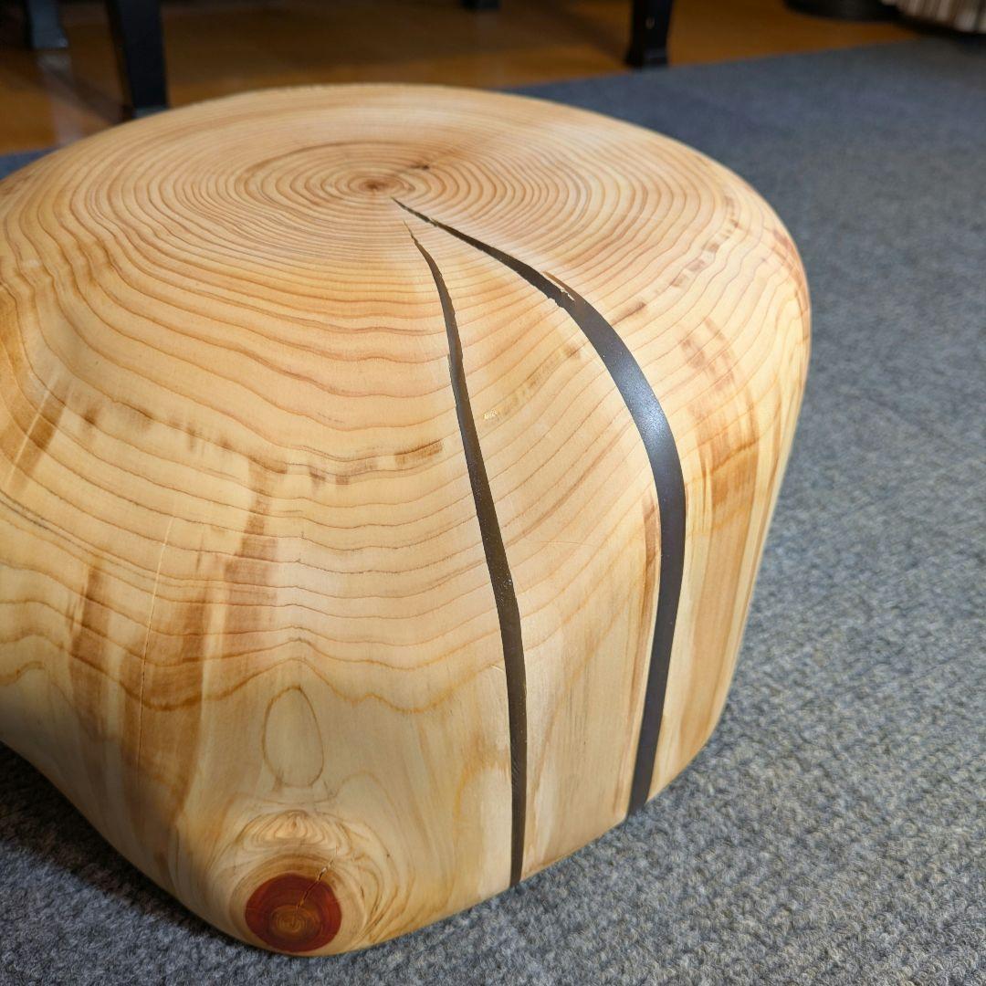 檜　丸太　輪切り　高さ約15㎝