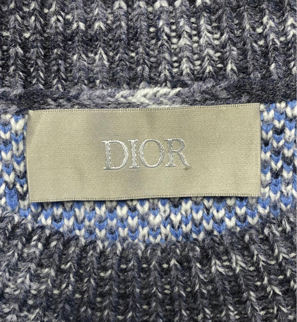 本物 DIOR ディオールSHAWN Oblique ウール ニット ベスト L