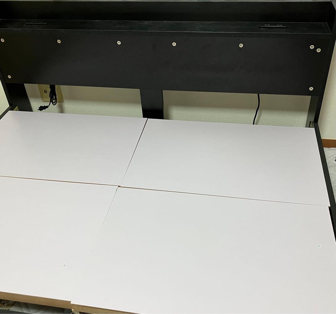 ダブルベッド　ブラック　フレーム本体のみ