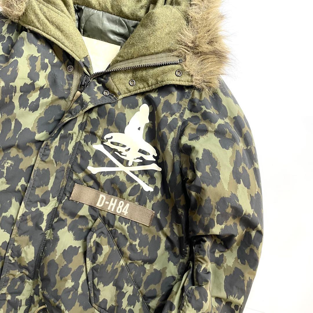 極美品 ヒステリックグラマー ファー付き モッズコート ガール 迷彩 XL相当