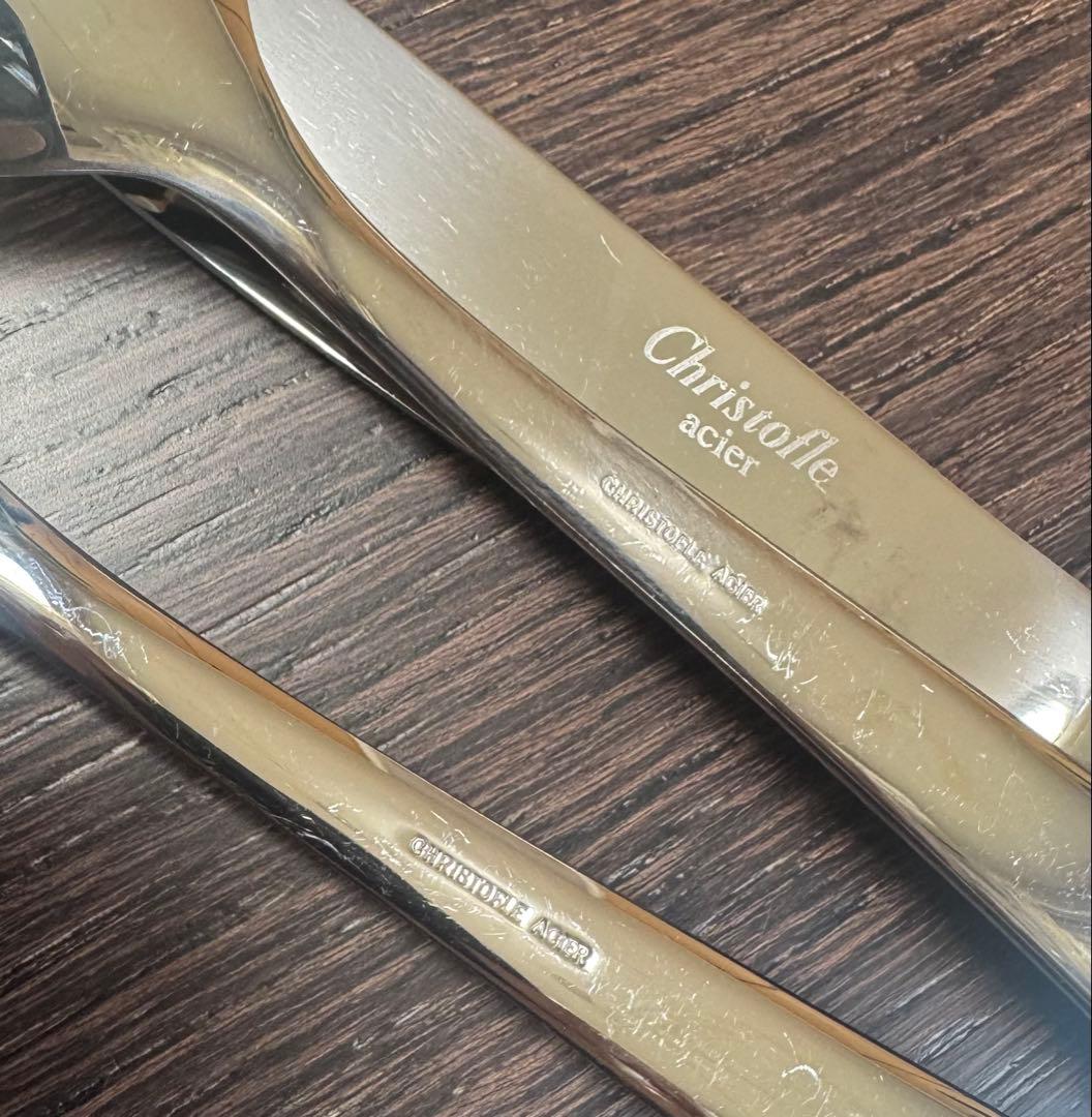 ⑤ Christofle クリストフル acier カトラリー 3本 ステンレス