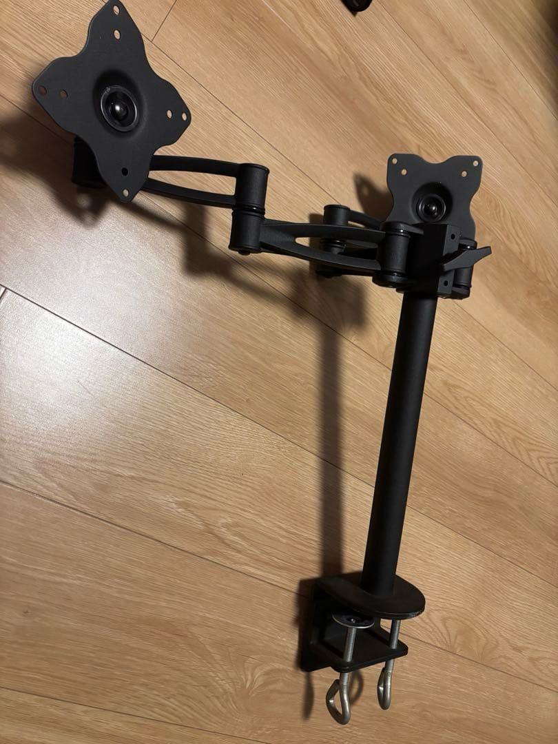限定値下 デュアル モニターアーム ディスプレイアーム ブラック