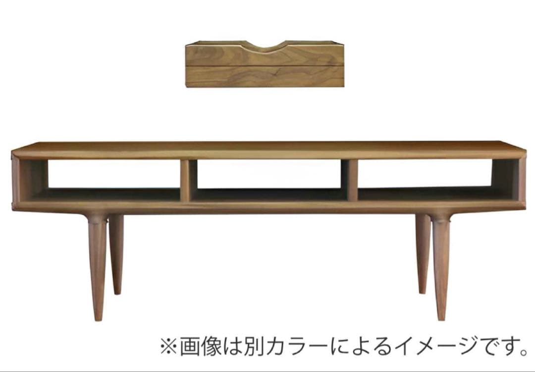 センターテーブル 引き出し付 オーク無垢材 KISSUI 幅120cm