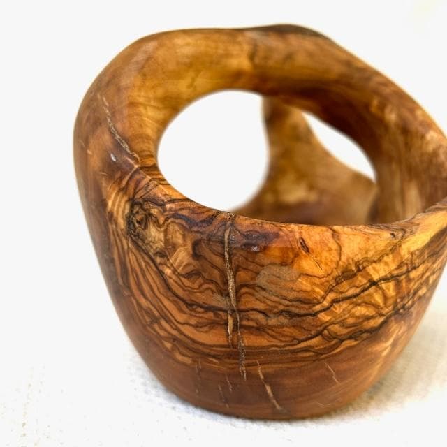 オリーブの木　芸術的バスケット　存在するだけで癒される　約34cm