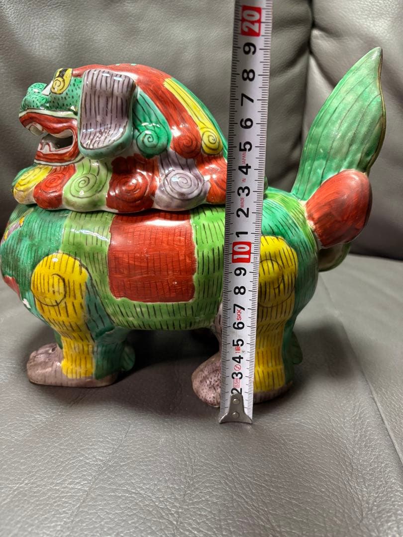 獅子　蓋付き香炉　香炉　置物