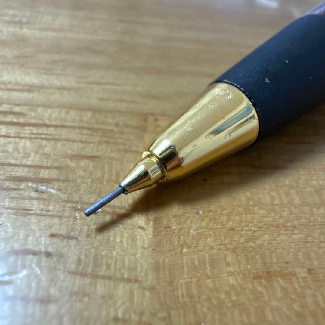 旧型 野原工芸 シャーペン 0.5mm 槐 旧金具 固定型金具 ゴールド 木軸