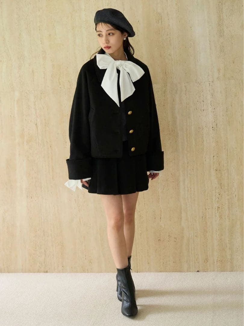 【人気カラー、2025AW】SNIDEL ステンカラーメタルボタンジャケット