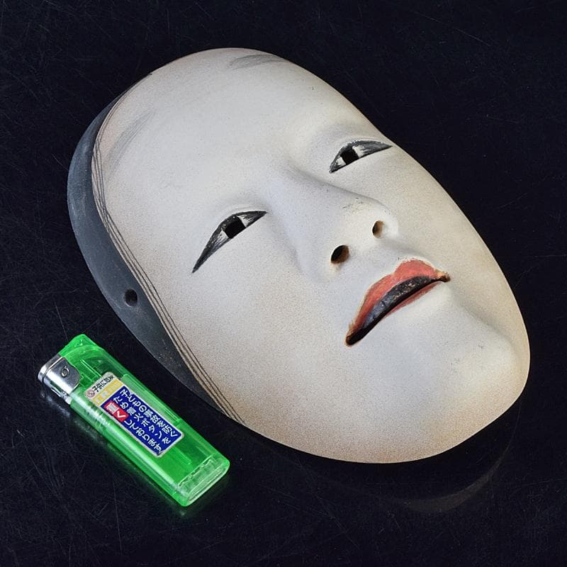 能面　能楽　雅楽　木彫　若女　在銘　V　R9512