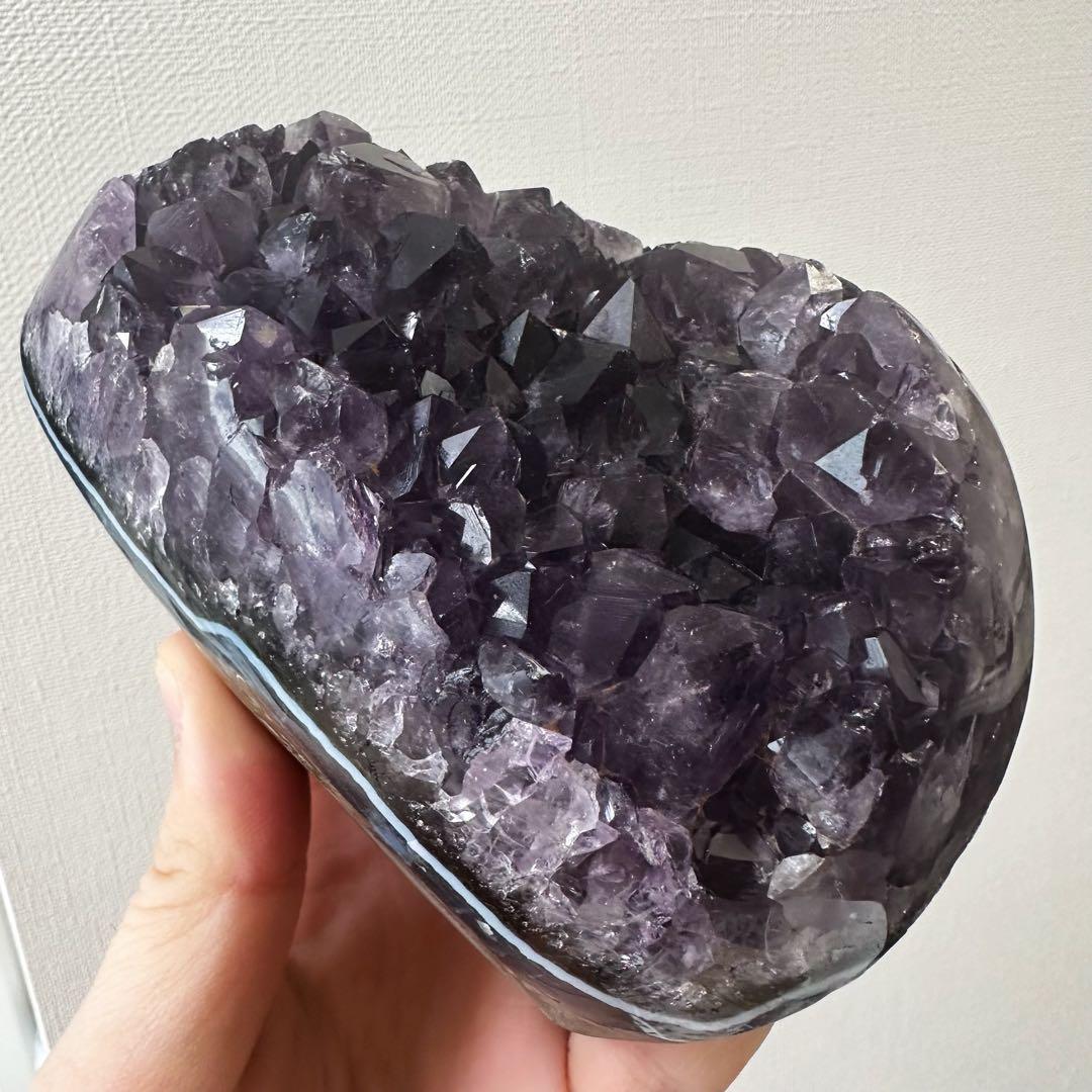 【金運】濃紫の煌めきウルグアイ産☆アメジストクラスターパワーストーンA1052