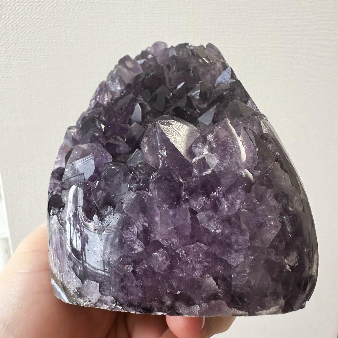 【金運】濃紫の煌めきウルグアイ産☆アメジストクラスターパワーストーンA1052