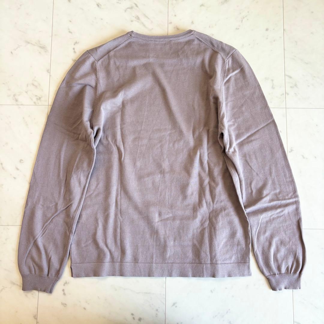 美品✨グランサッソ 12ゲージソフトコットンソリッド クルーネックニット 46