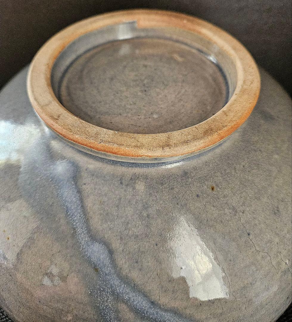 【大名品❗】李氏朝鮮時代　李朝分院手　瑠璃釉　胴継ぎ　壺　算盤形壺　提灯壺