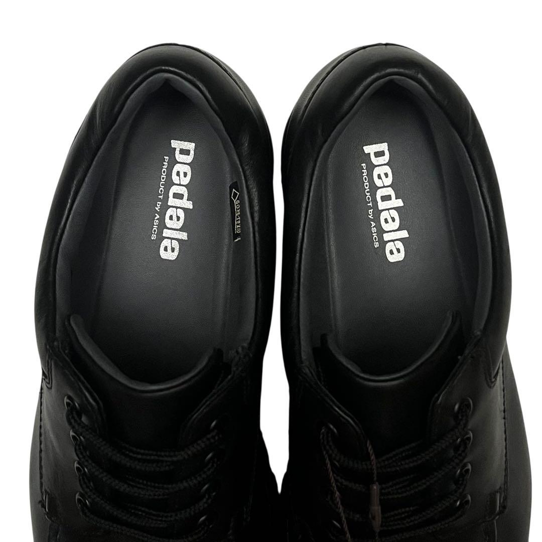 未使用 アシックス 25 ペダラ レザー ゴアテックス ウォーキング 3E 黒