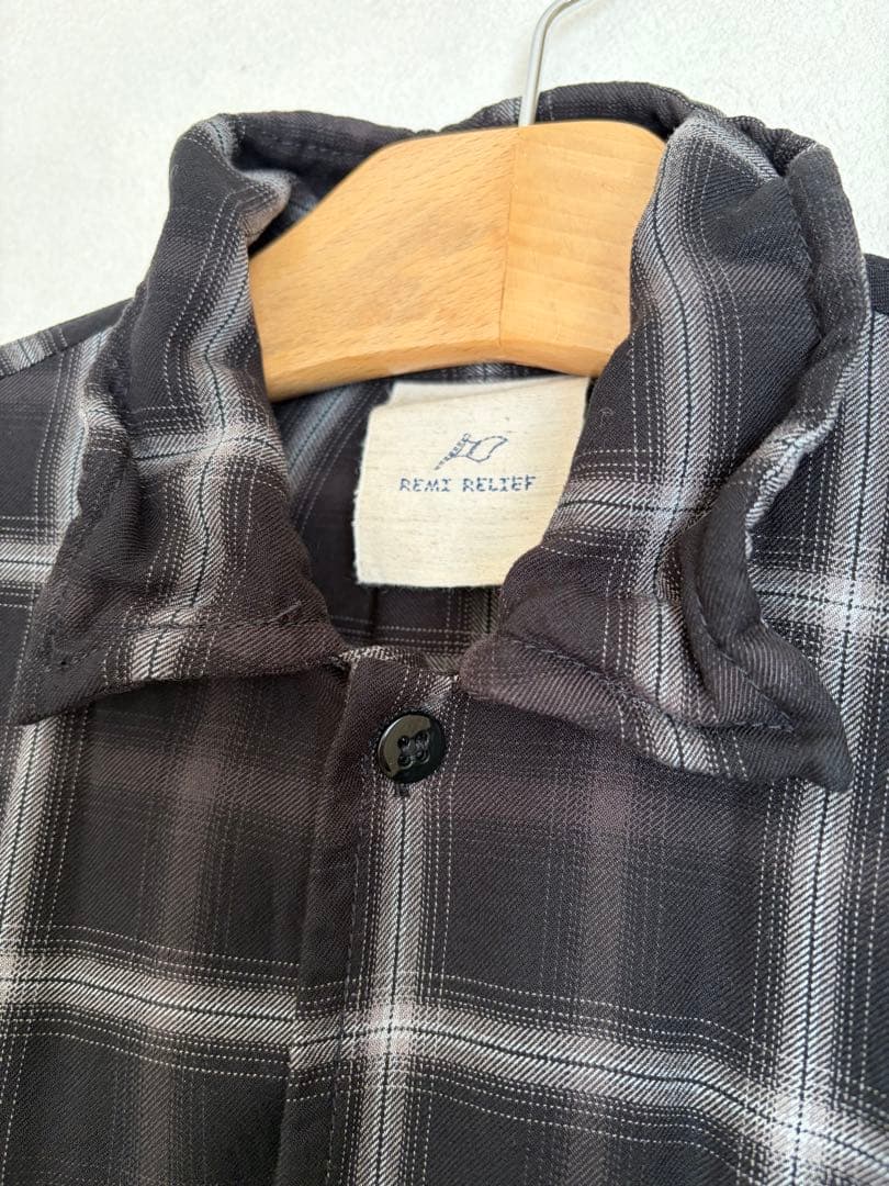 ☆REMI RELIEF CHECK 2 WAY SHIRT☆ブラック☆