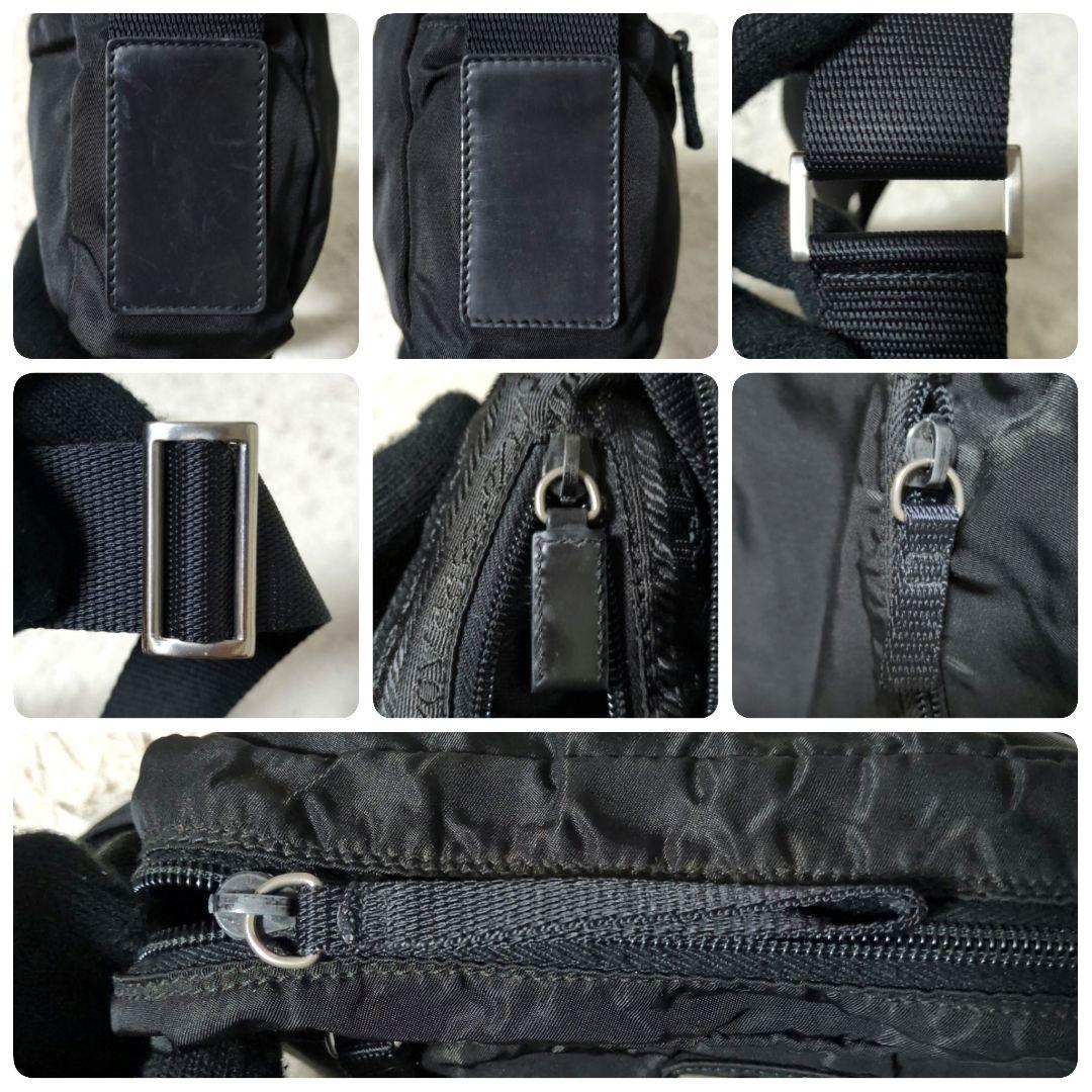 PRADA テスートナイロン 三角プレート カメラバッグ ショルダーバッグ 黒